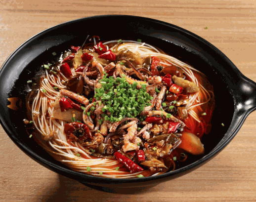 唐会带皮小黄牛米线